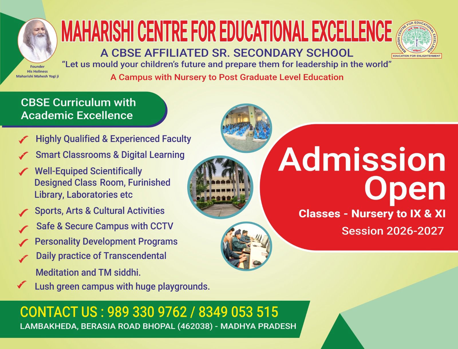 Admission Opne 2026-27